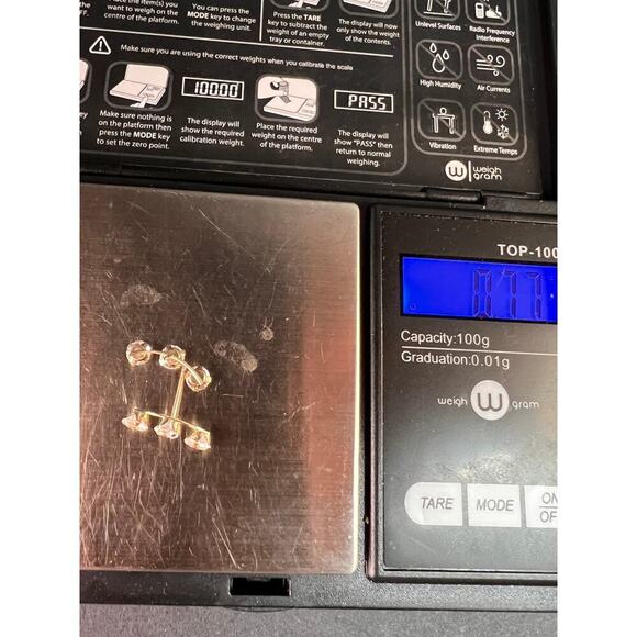 10k Yellow Gold CZ Earrings 2.45ctw - Picture 3 of 14